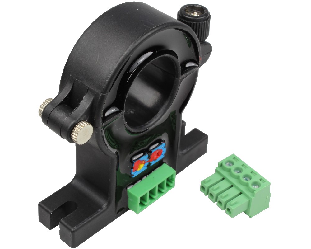 Split Core AC/DC Hall Current Sensor CYHCS-C2S1, Output: 2.5 V DC ± 1.0 V AC/DC, Power Supply: +5 V DC, Window: Ø 21 mm, Connector: Phoenix