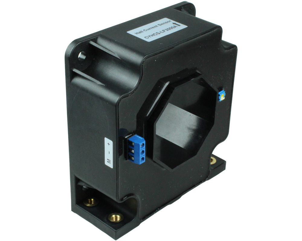 Präziser Hall-Effekt  AC/DC Stromsensor mit geschlossener Kreisstruktur CYHCS-LF, Ausgangssignal: 200 mA / 400 mA AC/DC, Versorgungsspannung: ±15 V ~ ±24 V DC, Fenster: Ø 60,5 mm