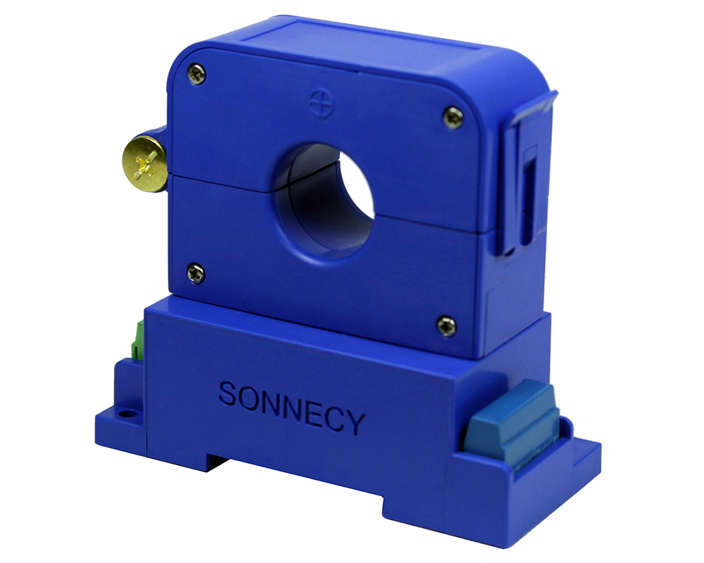 Bidirectional Digital Split Core Hall Effect DC/ AC Current Sensor CYHCD-S3K; Digital Output: Current I, Frequency F; Analogue Output: 5VDC±5VAC; Power Supply: +24V DC; Interface: RS485 MODBUS; Window: Ø 20 mm