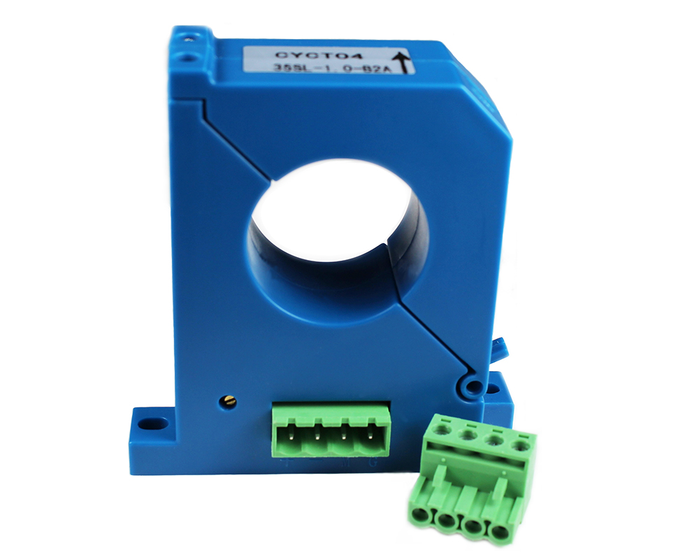 Unidirectional Split Core DC Leakage Current Sensor CYCT04-16SL, Output: tracing voltage ±5 V DC, Power Supply: ±15 V DC, Window: Ø 33 mm