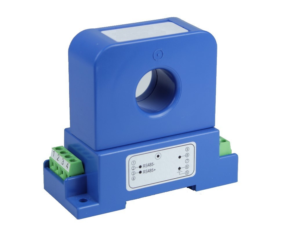 Bidirectional Digital Hall Effect DC/AC Current Sensor CYHCD-S3; Digital Output: Current I; Analogue Output: 5VDC±5VAC; Power Supply: +24V DC; Interface: RS485 MODBUS; Window: Ø 20 mm