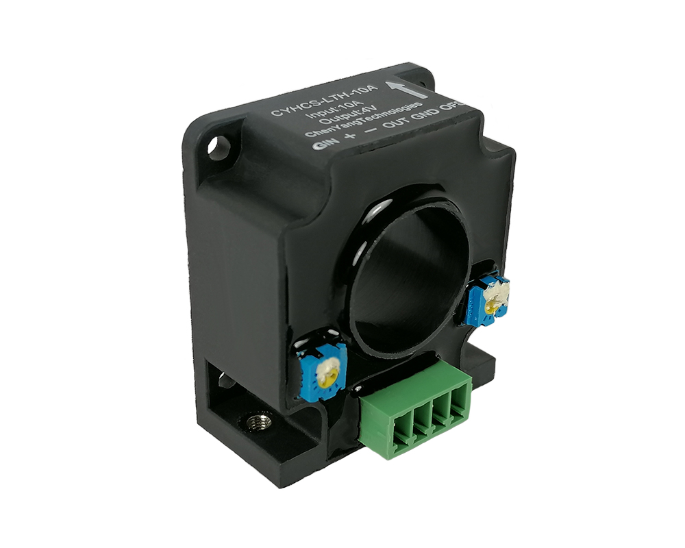 Präziser Hall-Effekt AC/DC Stromsensor CYHCS-LTH, Ausgangssignal: ±4 V AC/DC, Versorgungsspannung: ±15 V DC, Fenster: Ø 20,2 mm