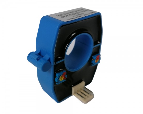 Split Core Hall Effect AC/DC Current Sensor CYHCS-EKGT, Output: 2,5 V DC ±2 V AC/DC , Power Supply: +12 V DC, Window: Ø 20,5 mm