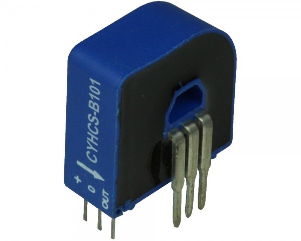 Hall-Effekt AC/DC Stromsensor mit geschlossener Kreisstruktur CYHCS-B101, Ausgangssignal: ± 12.5 mA oder ± 25 mA AC/DC, Versorgungsspannung: ± 15 V DC, Fenster: 6.6 x 4.3 mm