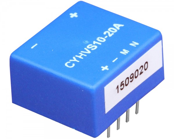 Hall-Effekt Spannungssensor CYHVS10-20A, Ausgangssignal: ±20 mA AC/DC, Versorgungsspannung: ±15 V DC, Messbereich: 0 ~ 1000 V AC/DC