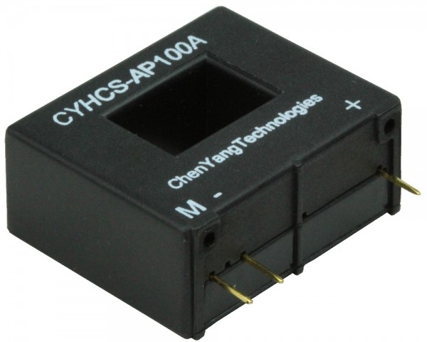 Closed Loop AC/DC Hall Current Sensor CYHCS-AP, Output: 50mA, Power Supply: ±12-15VDC, Window: 15.2x10.2