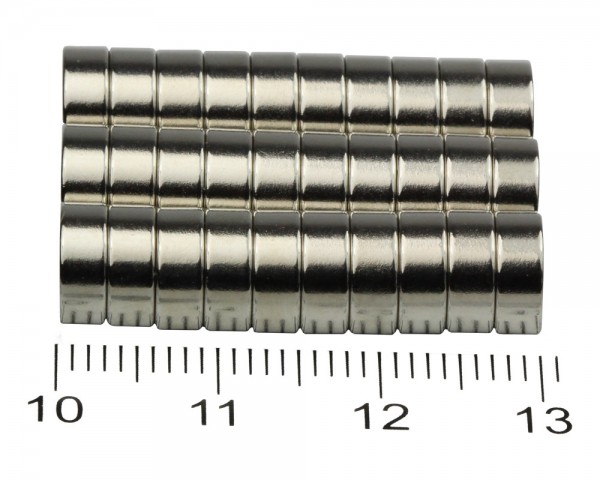 NdFeB Ringmagnete, Maße: Ø 8, ø 5 × L (zahlreiche Längen), Materialgrad: N38