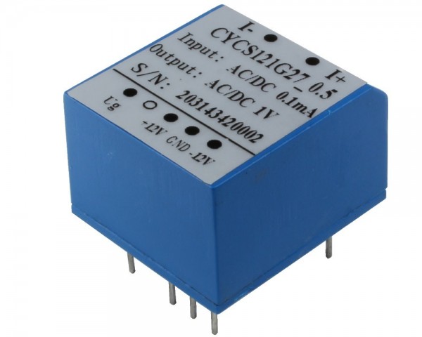 AC/DC Current Sensor CYCS121G27, Output: instantaneous voltage 0-1 V AC/DC, Power Supply: ±12 V DC
