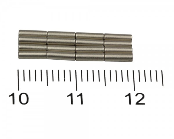 NdFeB Zylindermagnete, Maße: Ø 1.5 x L (zahlreiche Längen), Materialgrad: N38